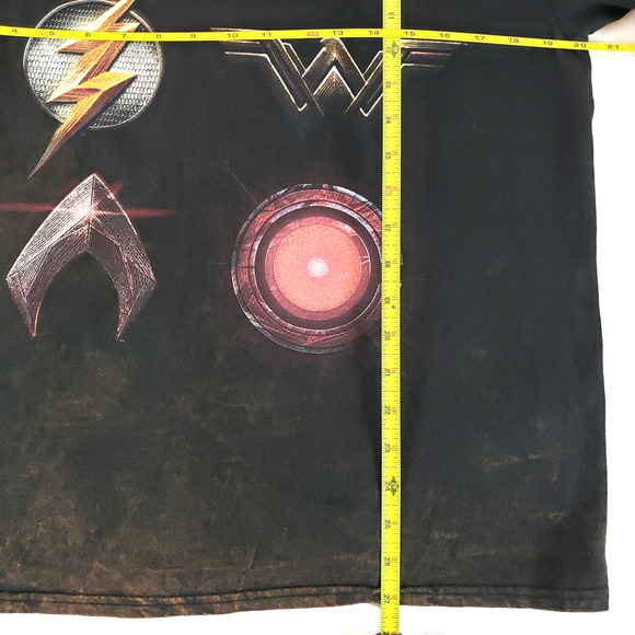 DC Comics Justice League SIZE L MENS UNISEX Black T-Shirt 2017 Film Superhero - Picture 6 of 7